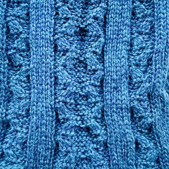 NWOT Aran Womens Mens Merino Cable Scarf Sherwood Black Watch Wool Irish Knit - Picture 3 of 3